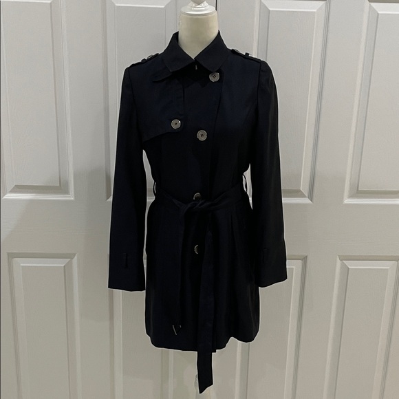 Joinus Elegant Dark Navy Women's Trench Coat - Picture 1 of 6